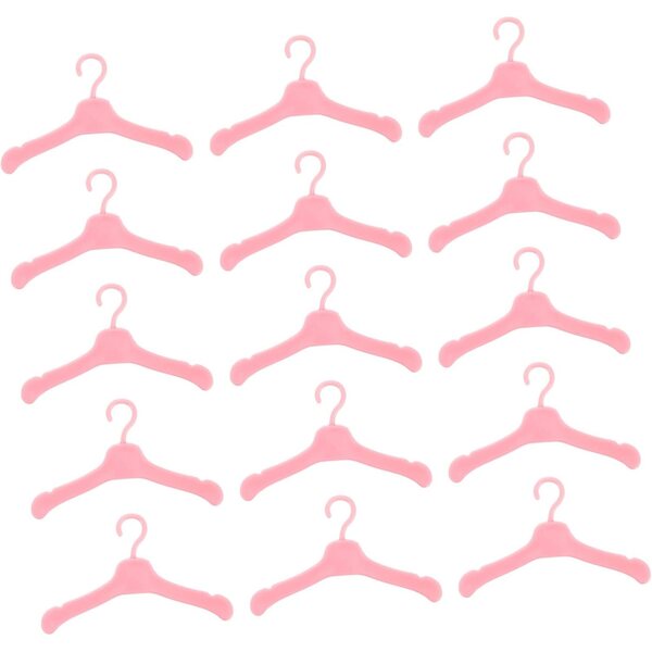 ORFOFE 50 Mini-Kunststoff-Kleiderbügel für Puppen – organisiert widerstandsfähige Spielzeugkleidung