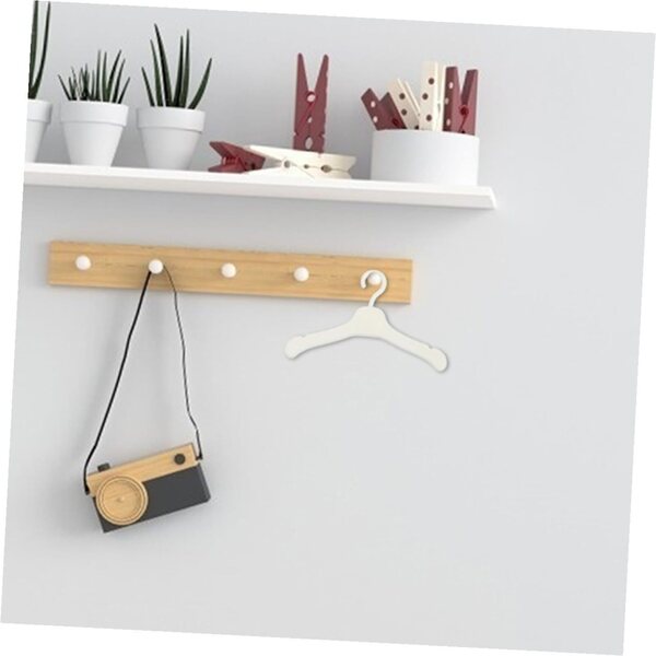 Holibanna 60 Mini-Kleiderbügel aus weißem Kunststoff für Puppenkleidung und Puppenhauszubehör