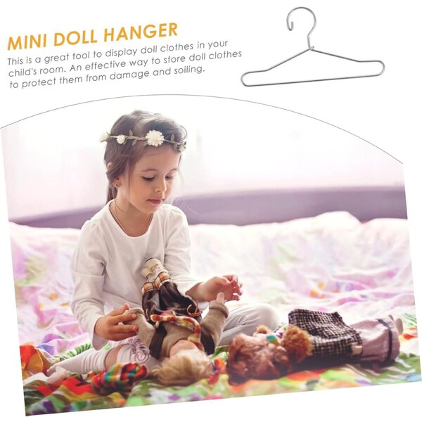 UPKOCH 20 Mini-Metallaufhänger für 65-mm-Puppen, Puppenhauszubehör
