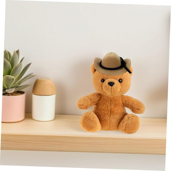 4 Mini-Western-Cowboyhüte in Beige für Puppen und Partydekorationen – BESTonZON