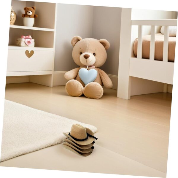 4 Mini-Western-Cowboyhüte in Beige für Puppen und Partydekorationen – BESTonZON