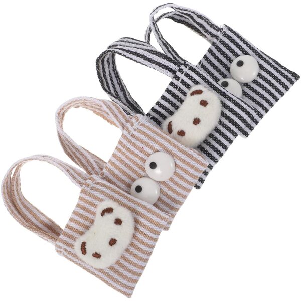 Set 4 Mini Borse a Tracolla in Tela per Bambole – Accessori Collezionabili per Casa delle Bambole
