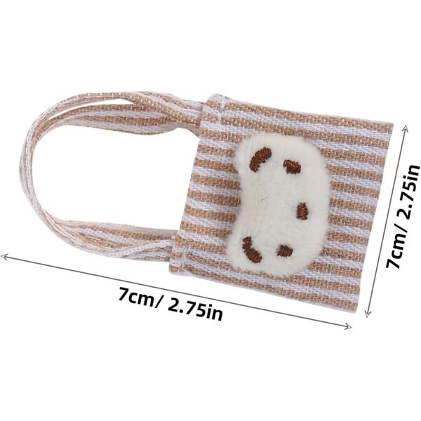 Set 4 Mini Borse a Tracolla in Tela per Bambole – Accessori Collezionabili per Casa delle Bambole