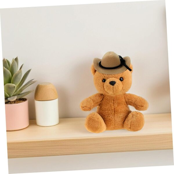 4 Mini Cappelli da Cowgirl per Bambole 8 cm in Poliestere, Accessori Western