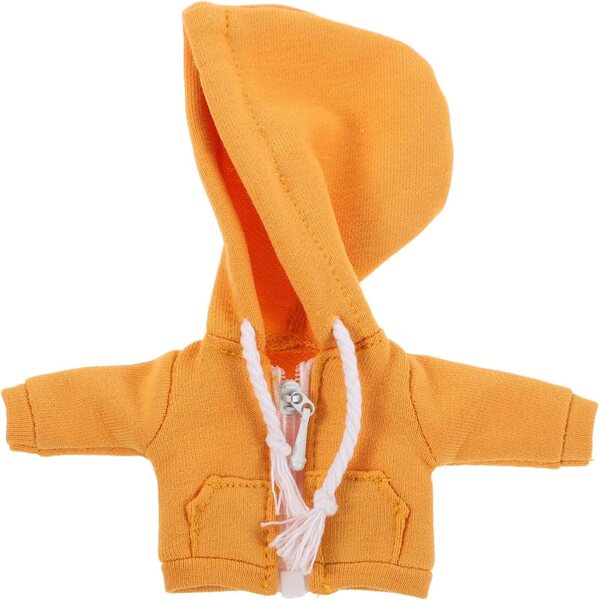 Felpa con Cappuccio Gialla per Bambole 12 cm - Accessorio Miniatura Moda Fai da Te