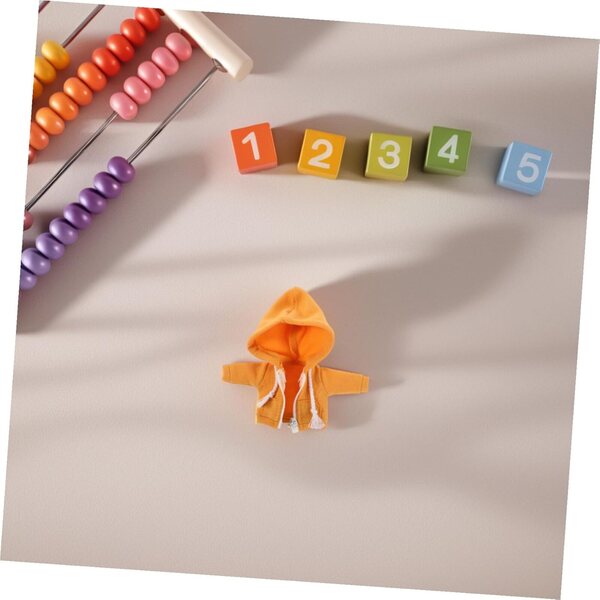 Felpa con Cappuccio Gialla per Bambole 12 cm - Accessorio Miniatura Moda Fai da Te