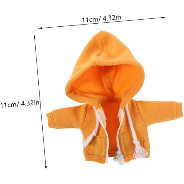 Felpa Cappuccio Miniatura Gialla per Bambola 12 cm - Abbigliamento Fai da Te Creativo