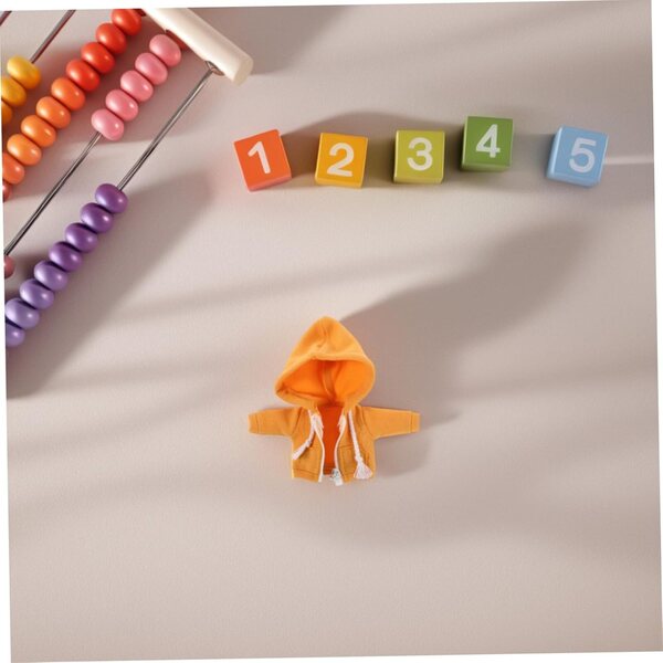 Felpa Cappuccio Miniatura Gialla per Bambola 12 cm - Abbigliamento Fai da Te Creativo