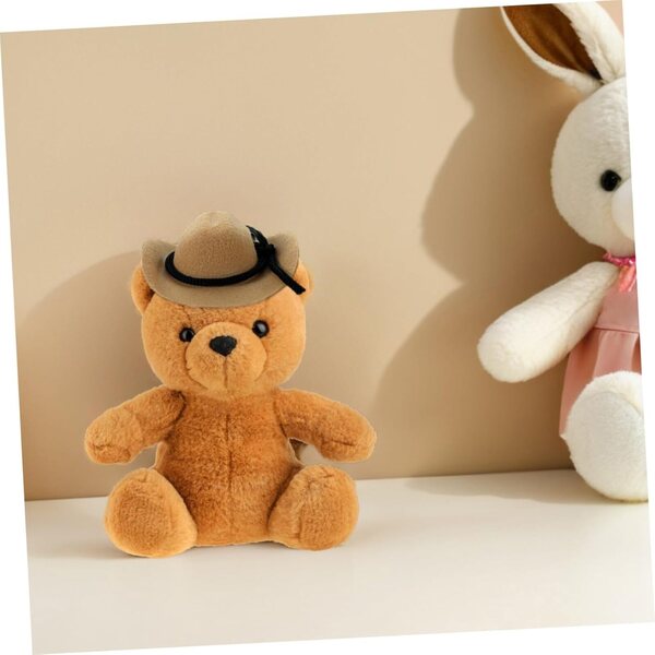VICASKY 4 Stück Mini-Cowboyhut in Beige für Puppen und Western-Partydekorationen