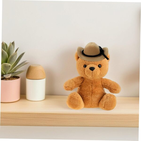VICASKY 4 Stück Mini-Cowboyhut in Beige für Puppen und Western-Partydekorationen