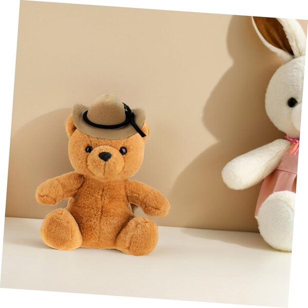 CHILDWEET 4 Mini-Cowboyhüte in Beige für Puppen und Western-Dekorationen
