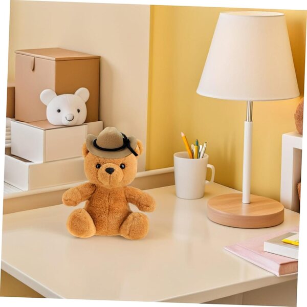 CHILDWEET 4 Mini-Cowboyhüte in Beige für Puppen und Western-Dekorationen