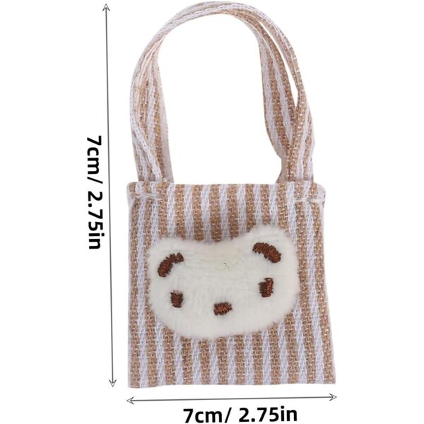 4 Mini Borse a Tracolla in Tela Multicolore per Bambole - Accessori Kawaii e Gioco di Ruolo