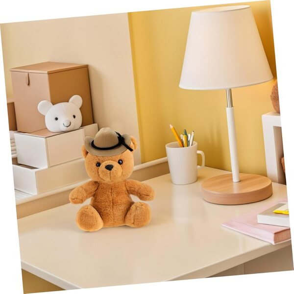 4 Mini Cappelli Cowboy Beige per Bambole - Decorazioni Western Perfette 8 cm