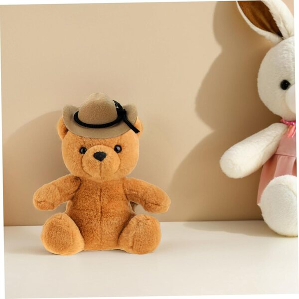4 Mini Cappelli Cowboy Beige per Bambole - Decorazioni Western Perfette 8 cm