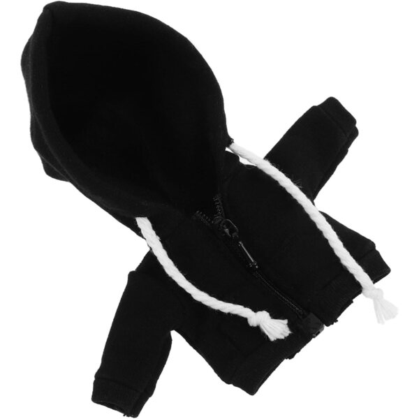 Felpa con Cappuccio Nera per Bambole, Accessorio Elegante e Resistente per Giochi Creativi