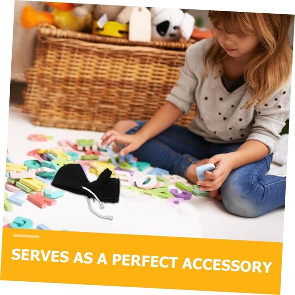 Felpa con Cappuccio Nera per Bambole, Accessorio Elegante e Resistente per Giochi Creativi