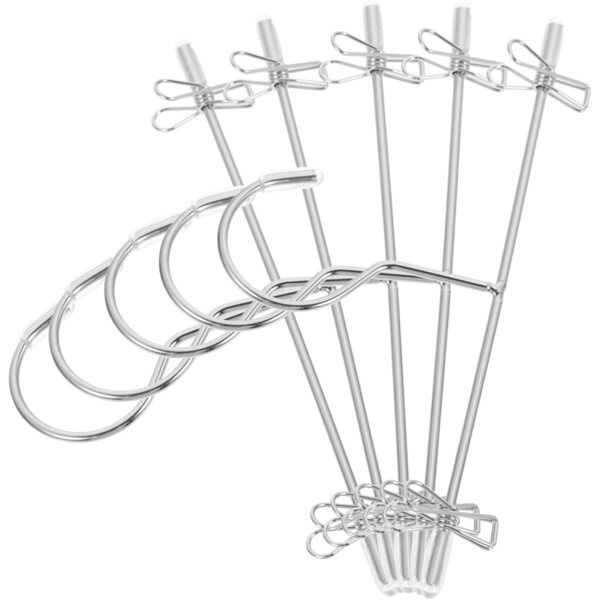 Set 5 Mini Appendiabiti in Ferro Argento per Vestiti Bambole - Eleganti e Pratici
