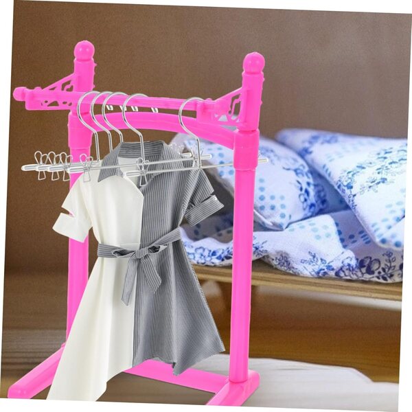 Set 5 Mini Appendiabiti in Ferro Argento per Vestiti Bambole - Eleganti e Pratici