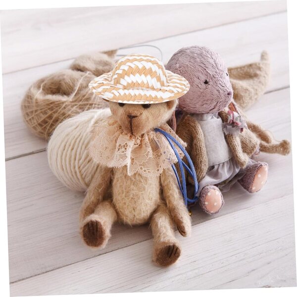 ORFOFE 20 Mini Cappelli Intrecciati in Paglia per Bambole e Progetti Fai da Te