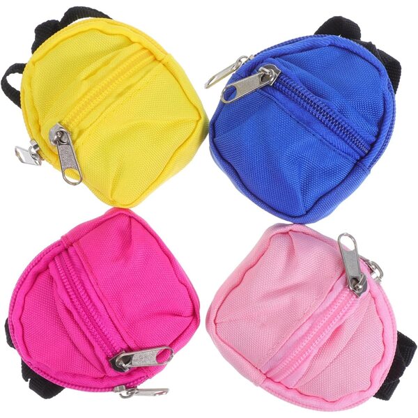 BESPORTBLE 4pz Mini Zaini Porta Bambole in Nylon Accessori Gioco di Finzione