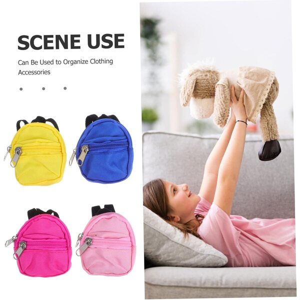 BESPORTBLE 4pz Mini Zaini Porta Bambole in Nylon Accessori Gioco di Finzione
