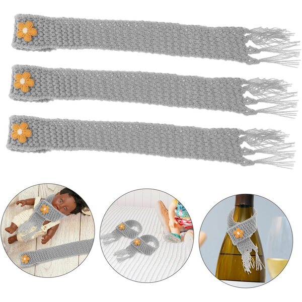 Set mit 5 verstellbaren Mini-Wollschals für Puppen und elegantes DIY-Zubehör