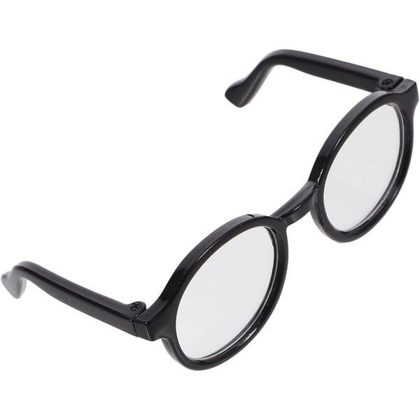 Occhiali miniatura neri rotondi per bambole 20 cm - Accessorio Casa delle Bambole