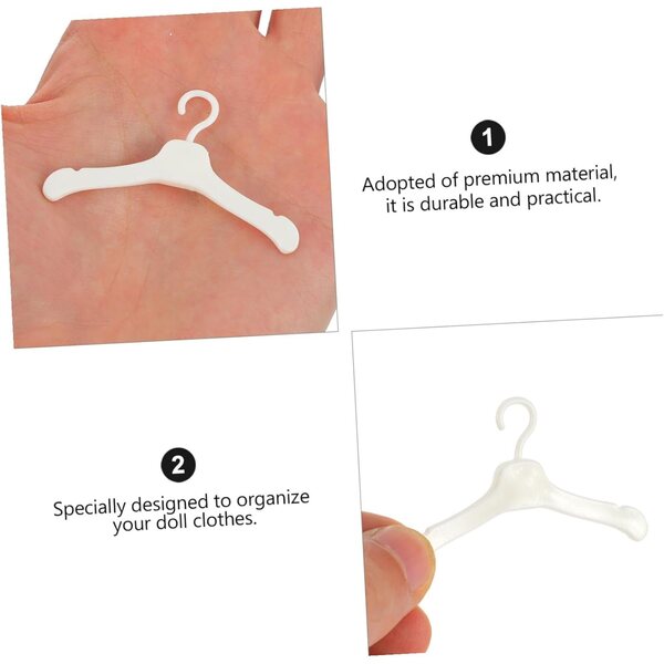 iplusmile 50 pezzi grucce miniatura per bambole in plastica leggere e resistenti