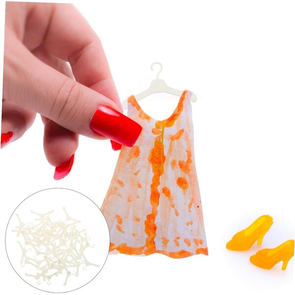 iplusmile 50 pezzi grucce miniatura per bambole in plastica leggere e resistenti