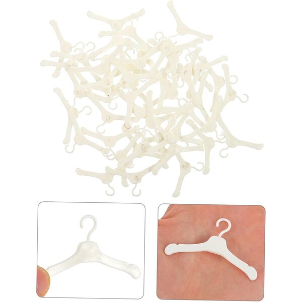 iplusmile 50 pezzi grucce miniatura per bambole in plastica leggere e resistenti