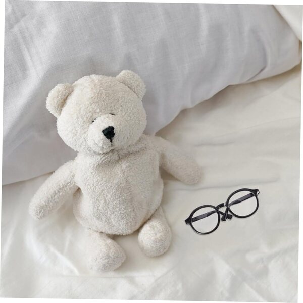 VICASKY Runde schwarze Kunststoffbrille 19 cm für Minipuppen 15–20 cm