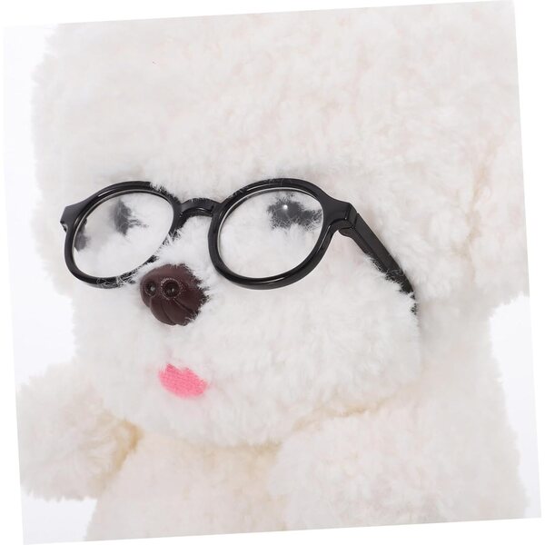 VICASKY Runde schwarze Kunststoffbrille 19 cm für Minipuppen 15–20 cm