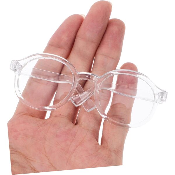 Occhiali Miniatura Trasparenti per Bambole 20 cm - Accessorio Unico per Dollhouse e Artigianato