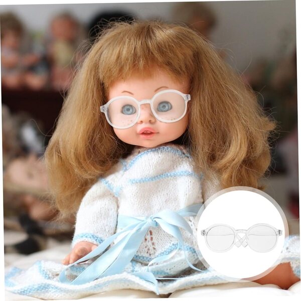 Occhiali Miniatura Trasparenti per Bambole 20 cm - Accessorio Unico per Dollhouse e Artigianato