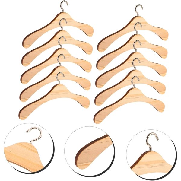 10 Grucce in Legno Naturale Miniature per Bambole Casa delle Bambole BJD