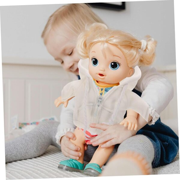 ERINGOGO Felpa con Cappuccio Miniatura Bianca 1/12 per Bambole da Collezione