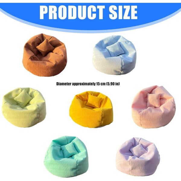 Miniatur-Sofa aus weichem Stoff für 16-cm-Puppen – Gissroys-Qualitätsmöbel