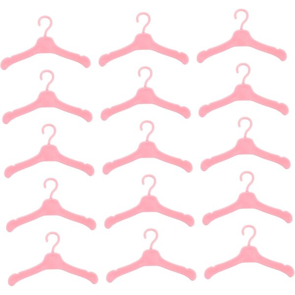 UPKOCH 50 Stück Mini-Kunststoff-Kleiderbügel für Puppenkleidung, widerstandsfähig und praktisch