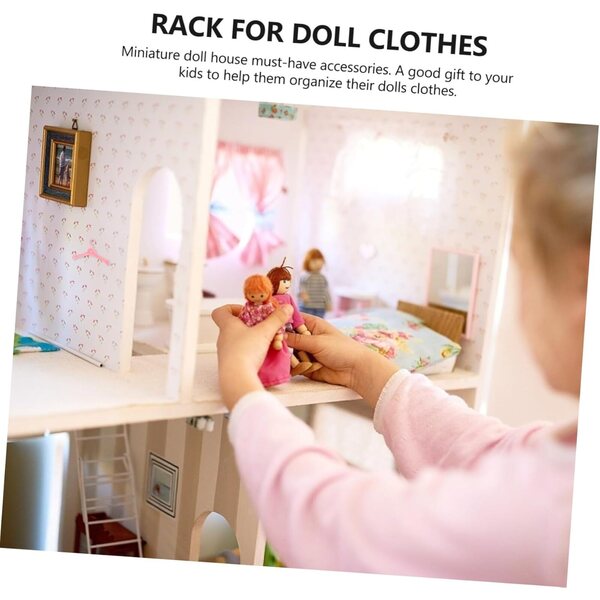 UPKOCH 50 Stück Mini-Kunststoff-Kleiderbügel für Puppenkleidung, widerstandsfähig und praktisch