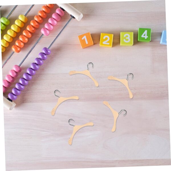 Vaguelly 10 Holzbügel für BJD-Puppen, 4,5 cm, zum Organisieren von Kleidung und Accessoires