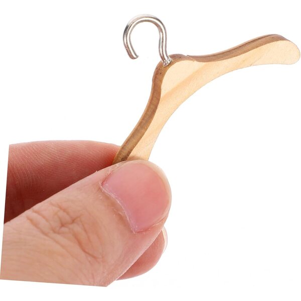 Vaguelly 10 Holzbügel für BJD-Puppen, 4,5 cm, zum Organisieren von Kleidung und Accessoires