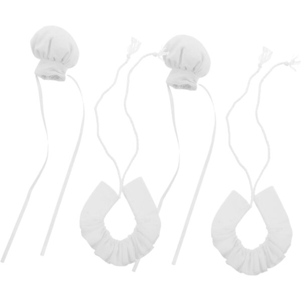 BESPORTBLE Set 2 Cappelli Cuoco e Sciarpe Miniature per Bambole e Giochi di Ruolo