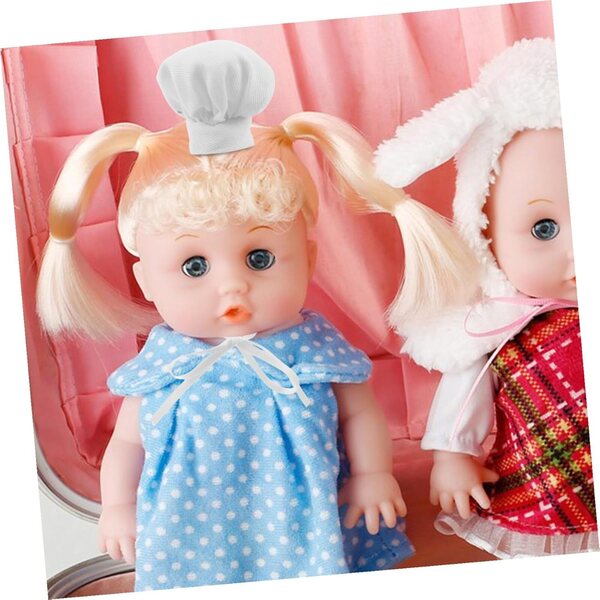 BESPORTBLE Set 2 Cappelli Cuoco e Sciarpe Miniature per Bambole e Giochi di Ruolo