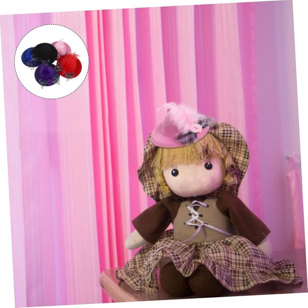 BESPORTBLE 5 Mini Cappelli a Cilindro per Bambole, Accessori Artigianali Colorati