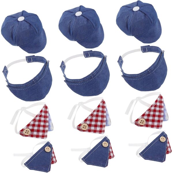 BESPORTBLE Set 12 Mini Cappelli e Sciarpe Triangolari per Bambole Accessori Moda