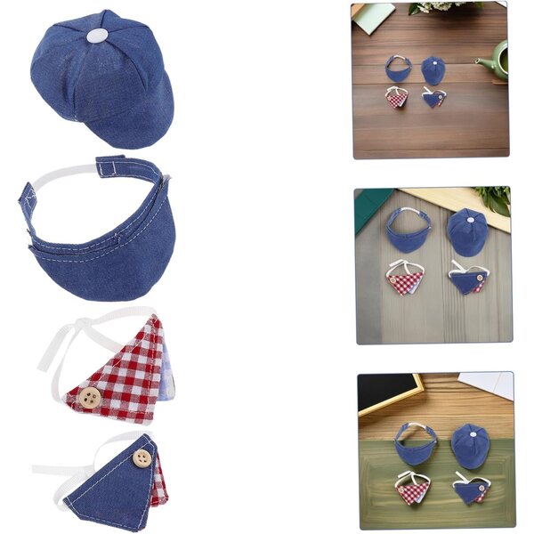 BESPORTBLE Set 12 Mini Cappelli e Sciarpe Triangolari per Bambole Accessori Moda