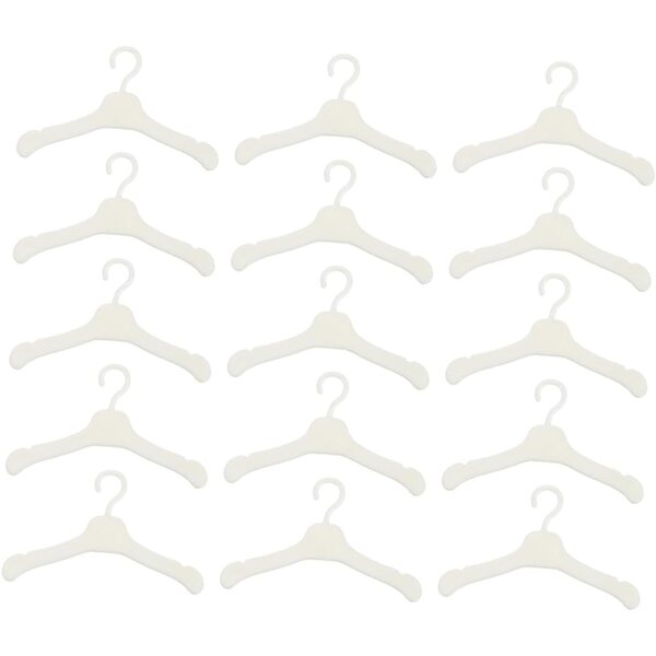60 Mini-Kunststoff-Kleiderbügel für Puppen, Organizer, Kleidung, Zuhause, Kleiderschrank, Zubehör