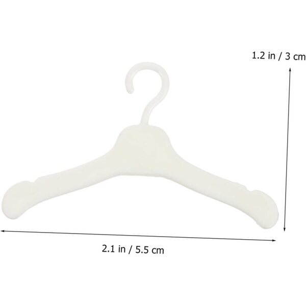 60 Mini-Kunststoff-Kleiderbügel für Puppen, Organizer, Kleidung, Zuhause, Kleiderschrank, Zubehör