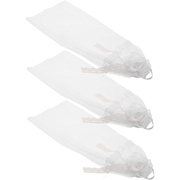 Set 3 Veli da Sposa in Garza e Pizzo per Bambole - Accessori Matrimonio Fai da Te